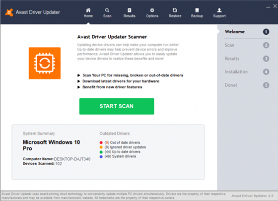 Avast Driver Updater图